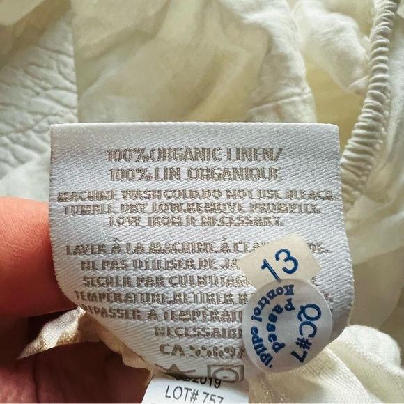 RESTORATION HARDWARE WASHED ORGANIC LINEN ROUND CRIB FITTED SHEET - Picture 6 of 6